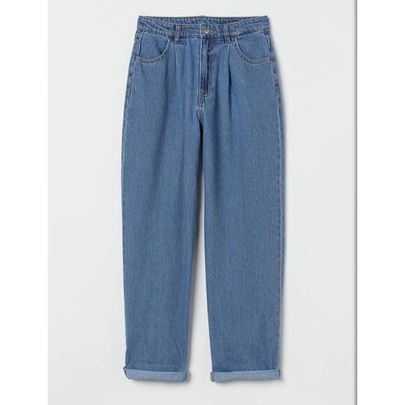 H&M loose high waist light wash jeans size 2 - Picture 1 of 11